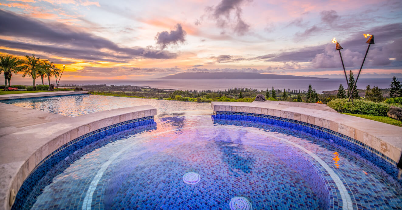 Pool view in Mauhi luxury home